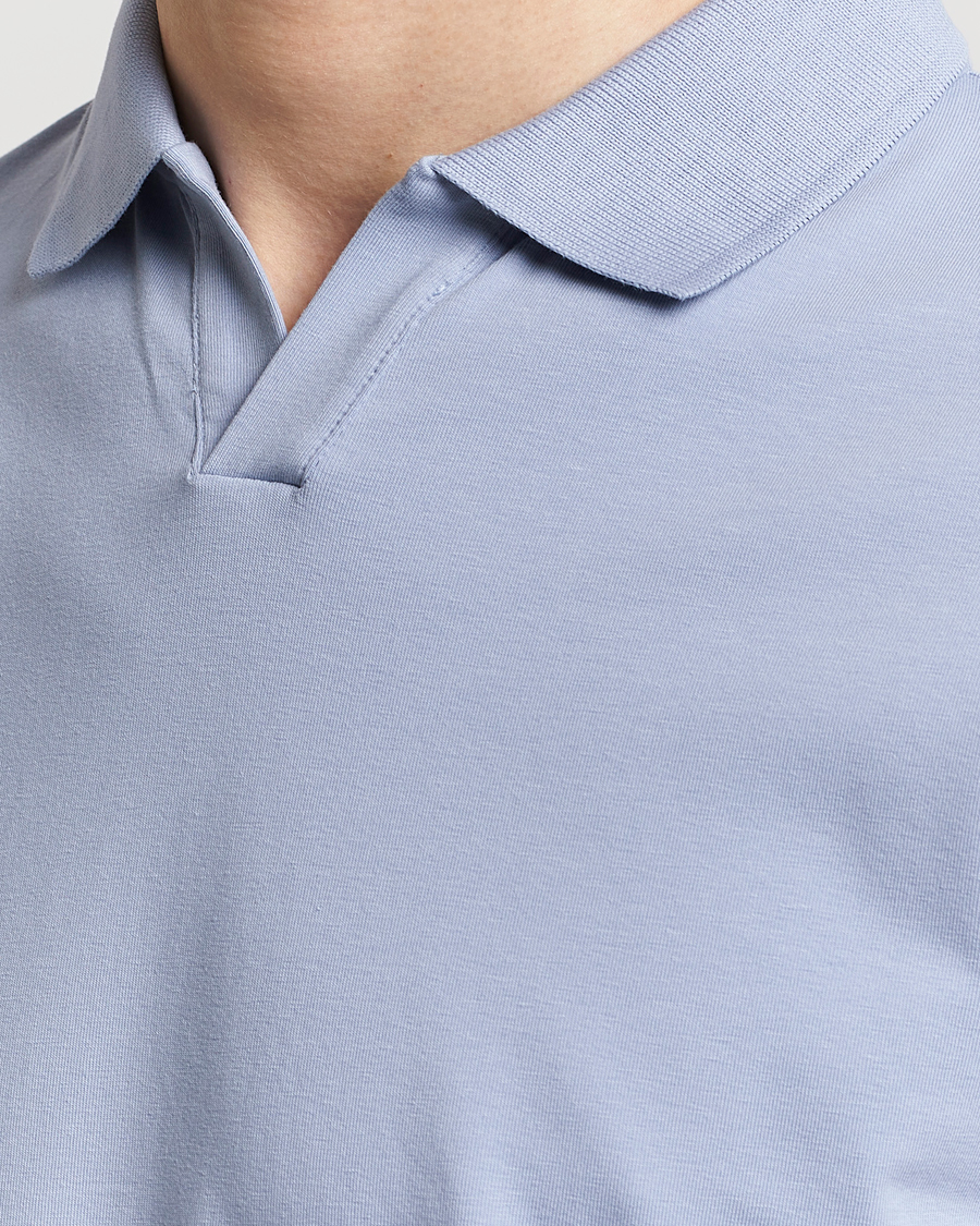 Herren | Poloshirts | Filippa K | Soft Lycra Polo T-Shirt Faded Blue