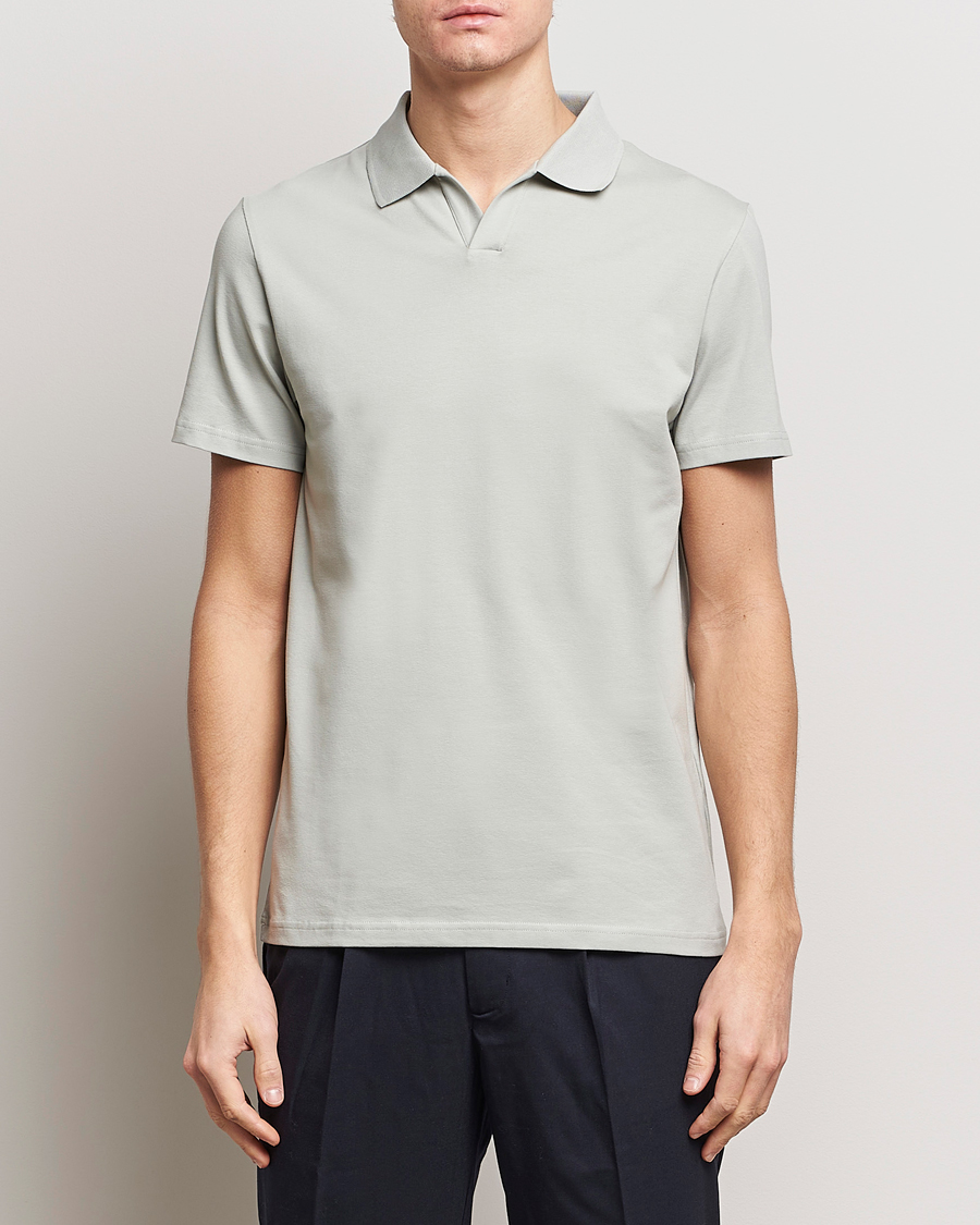 Herren | Kategorie | Filippa K | Soft Lycra Polo T-Shirt Green Grey