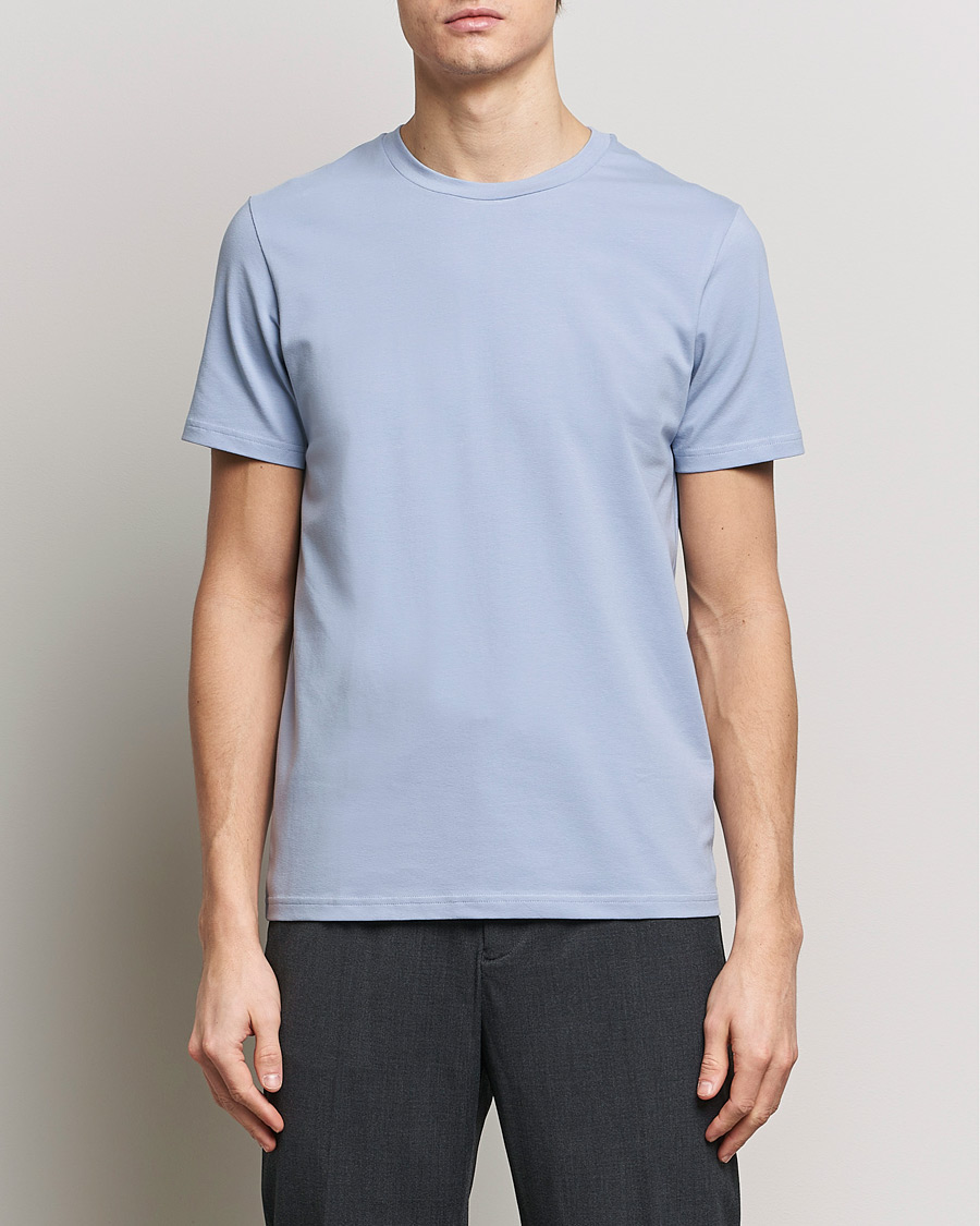 Herren | Kurzarm T-Shirt | Filippa K | Soft Lycra T-Shirt Faded Blue