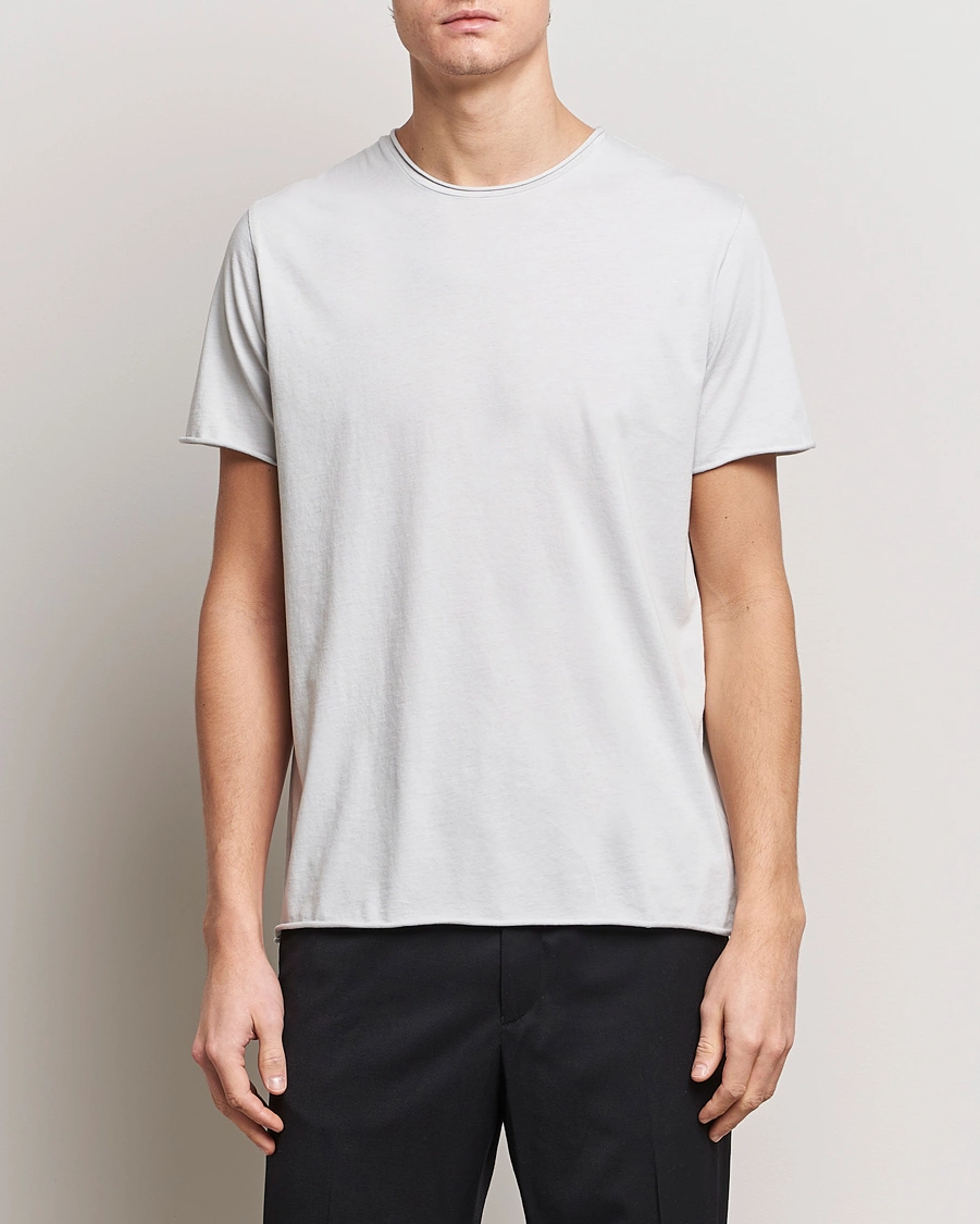 Herren | T-Shirts | Filippa K | Roll Neck Crew Neck T-Shirt Light Grey