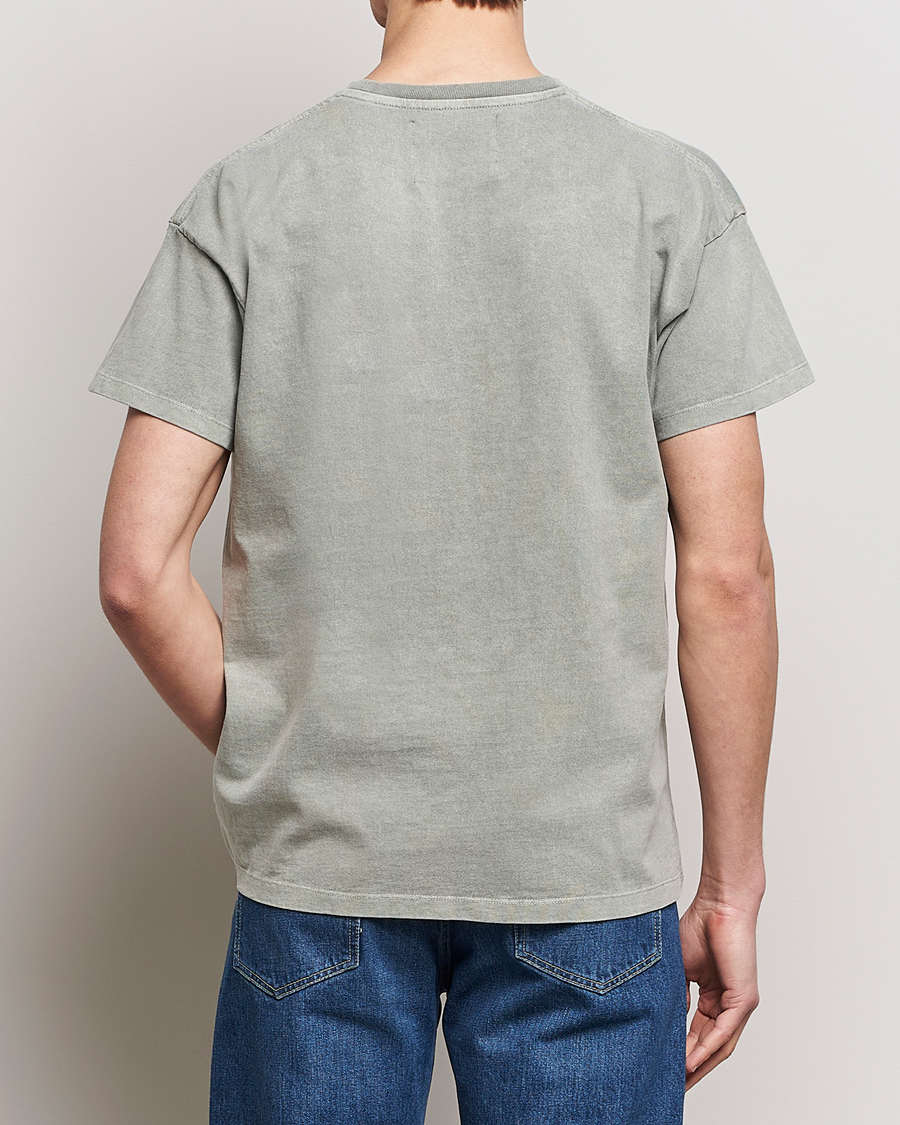 Herren | T-Shirts | Jeanerica | Marcel Heavy Crew Neck T-Shirt Washed Olive Green