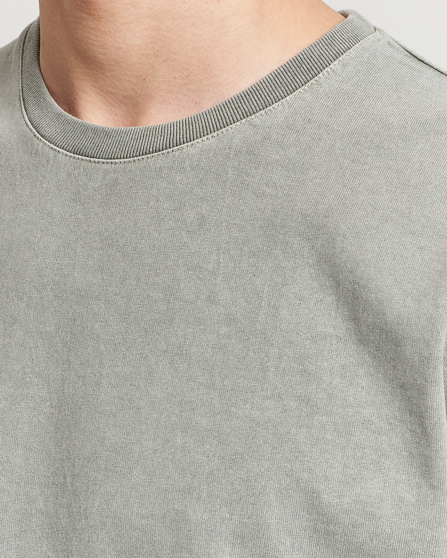 Herren | T-Shirts | Jeanerica | Marcel Heavy Crew Neck T-Shirt Washed Olive Green