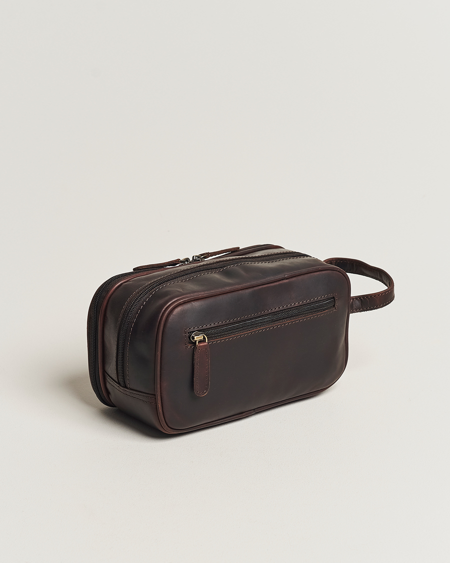 Herren | Loake 1880 | Loake 1880 | Dartmouth Leather Washbag Dark Brown