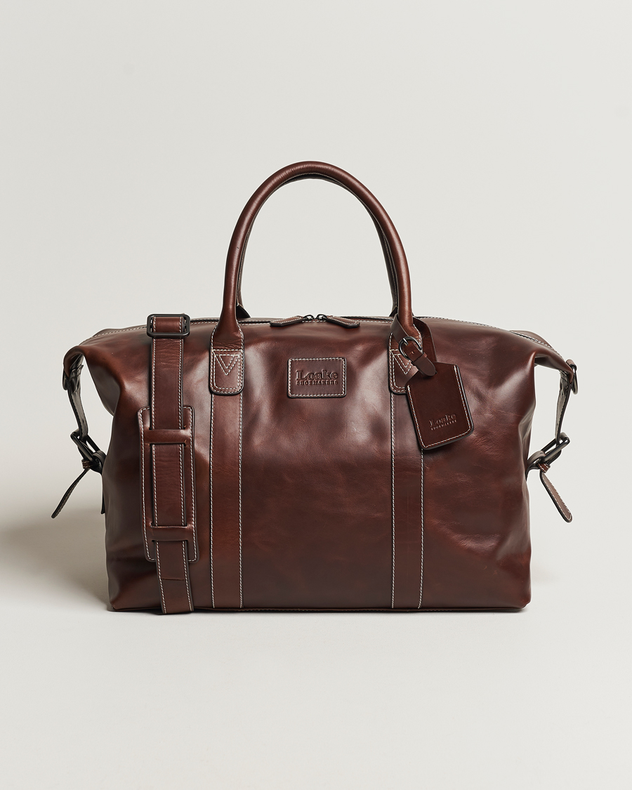 Herren | Taschen | Loake Shoemakers | Balmoral Veg Tanned Leather Overnight Bag Brown