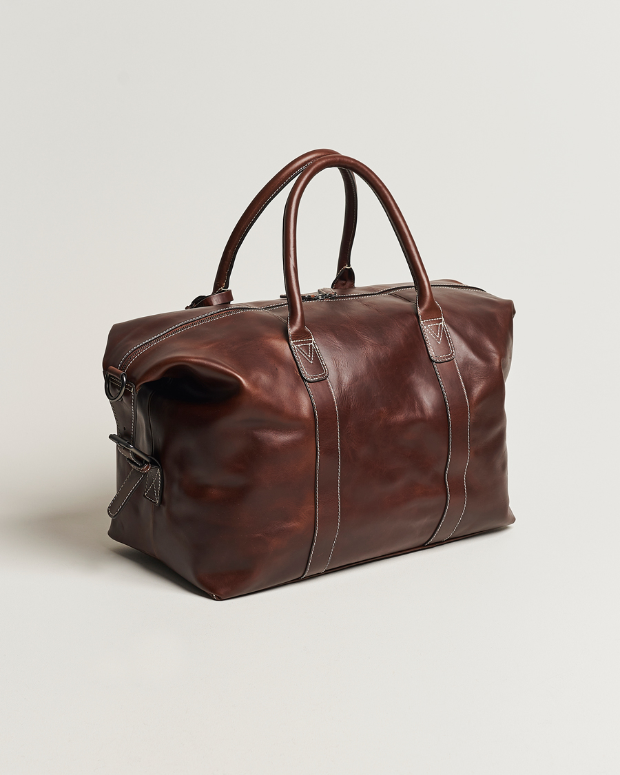 Herren | Taschen | Loake Shoemakers | Balmoral Veg Tanned Leather Overnight Bag Brown