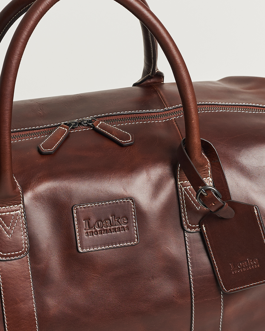 Herren | Taschen | Loake Shoemakers | Balmoral Veg Tanned Leather Overnight Bag Brown