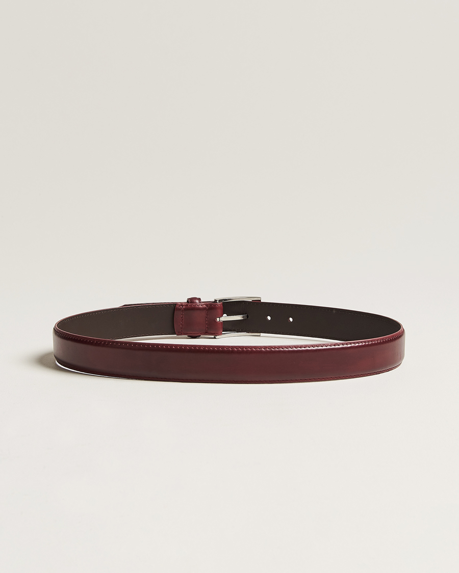 Herr | Släta bälten | Loake 1880 | Philip Leather Belt Burgundy