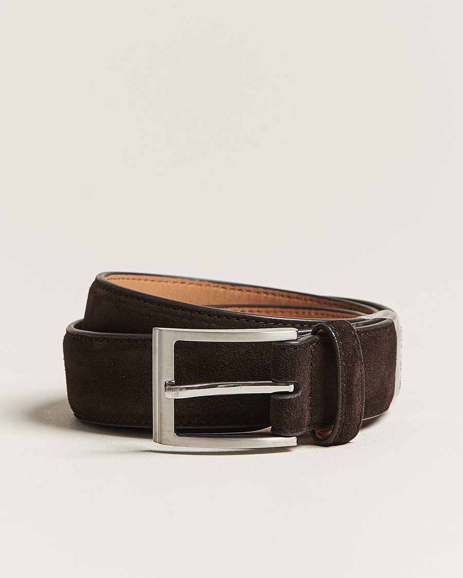 Herren | Gürtel | Loake Shoemakers | William Suede Belt Dark Brown