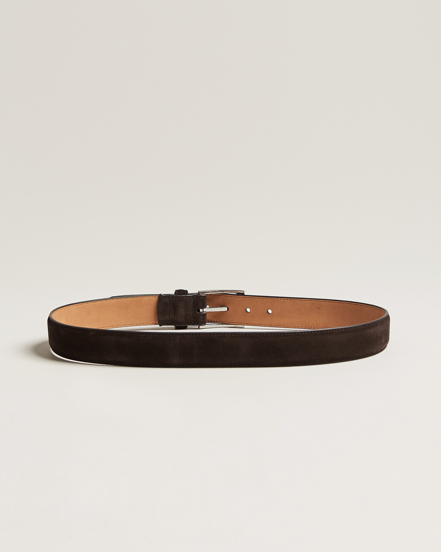 Herren | Gürtel | Loake Shoemakers | William Suede Belt Dark Brown
