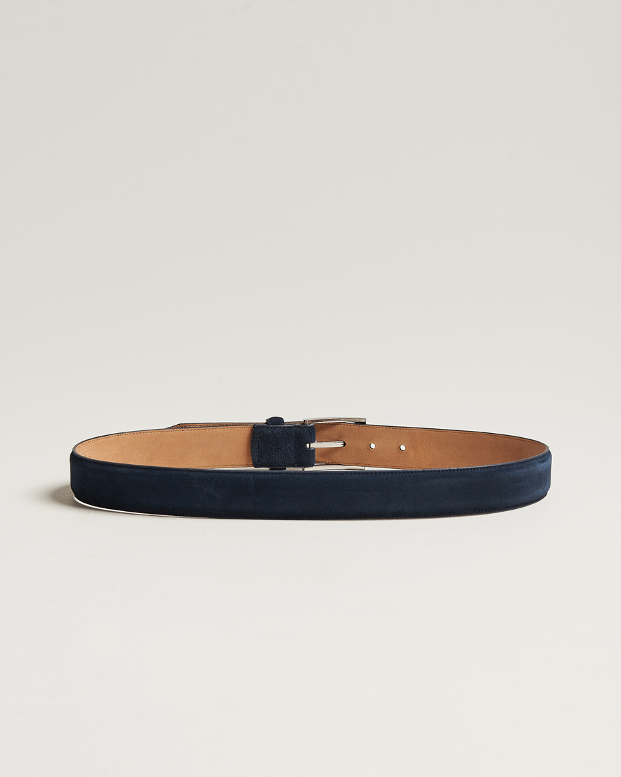 Herren | Gürtel | Loake Shoemakers | William Suede Belt Navy