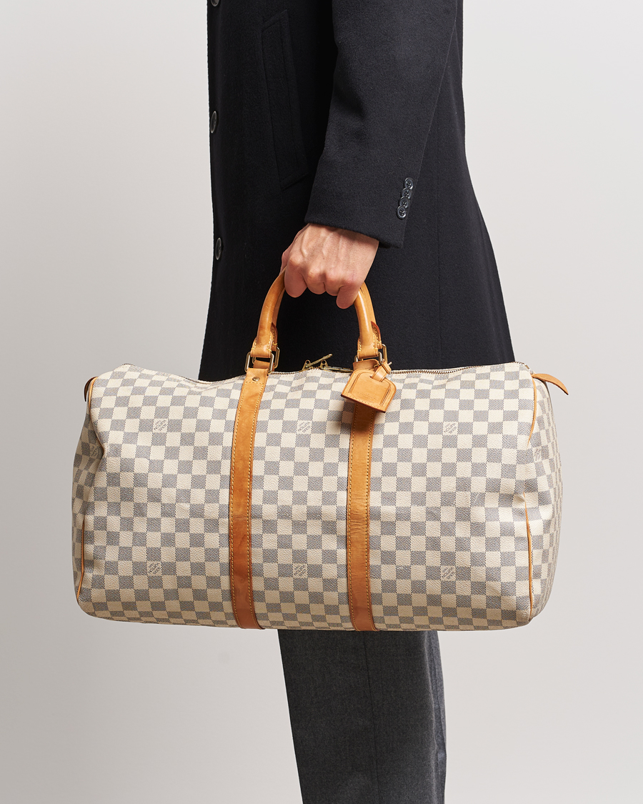 Herren | Bereits verkaufte Taschen | Louis Vuitton Pre-Owned | Keepall 50 Bag Damier Azur