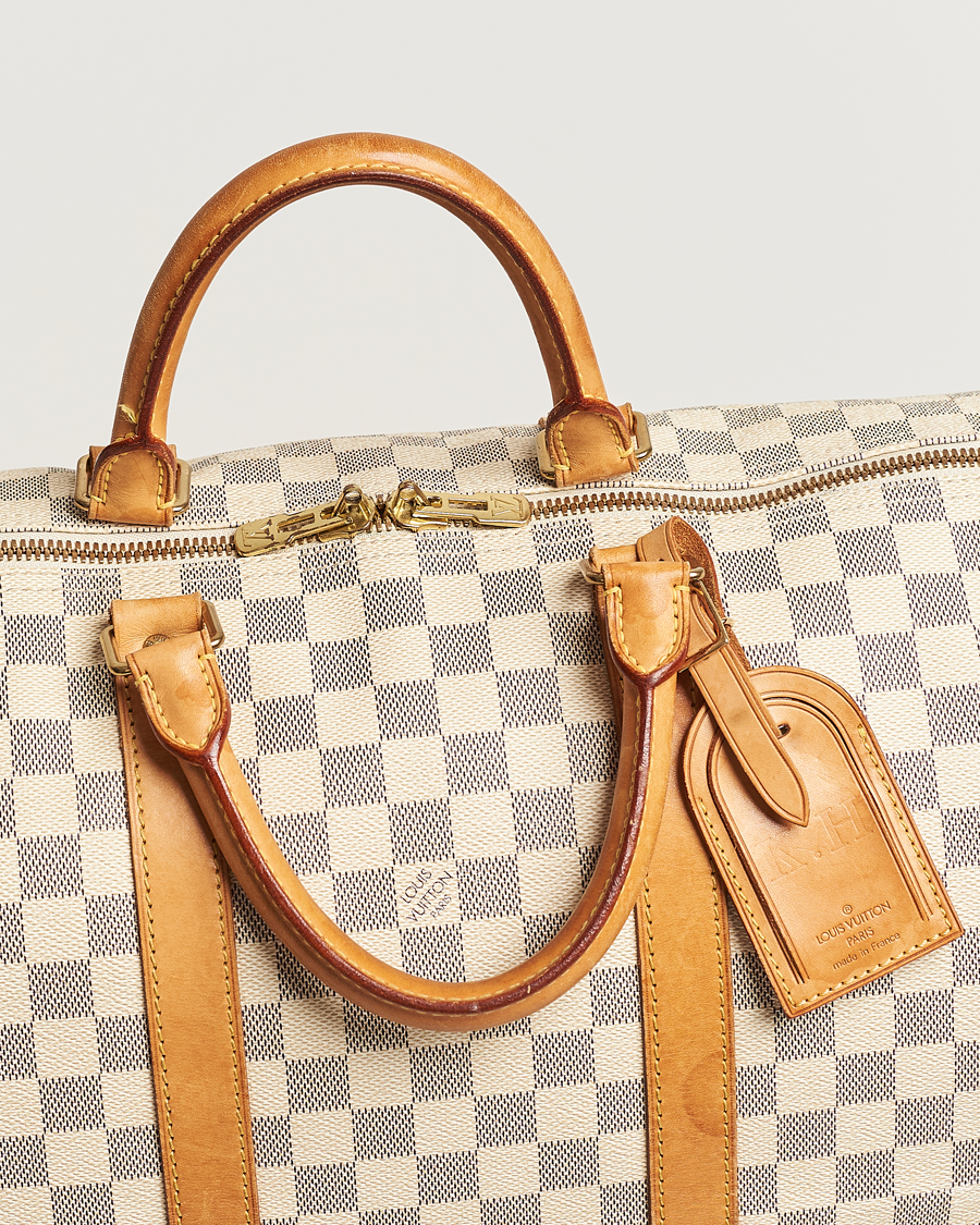 Herren | Louis Vuitton Pre-Owned Keepall 50 Bag Damier Azur | Louis Vuitton Pre-Owned | Keepall 50 Bag Damier Azur