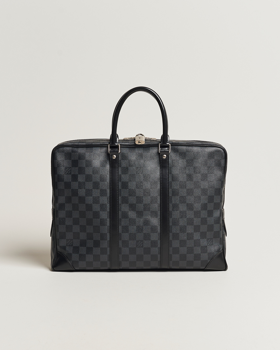 Herren | Pre-Owned & Vintage Bags | Louis Vuitton Pre-Owned | Porte-Documents Voyager Briefcase Damier Graphite