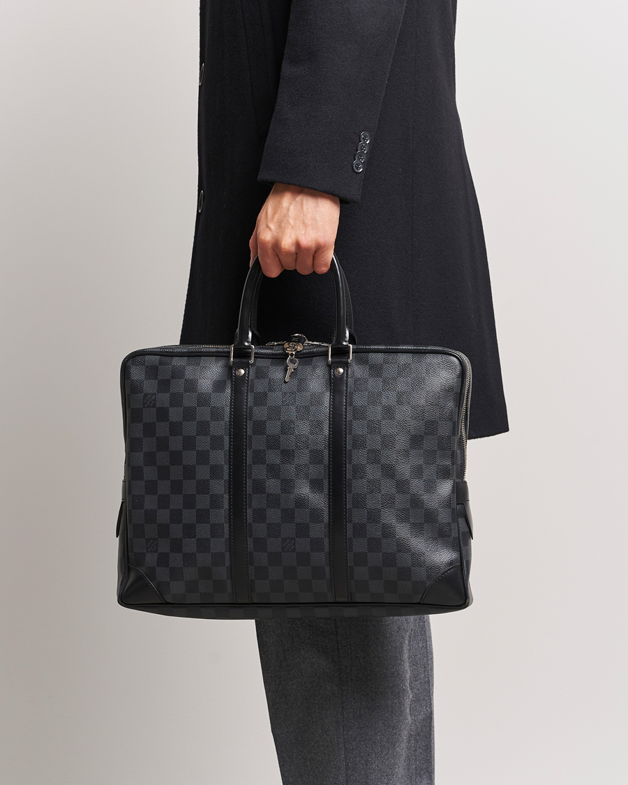 Herren | Louis Vuitton Pre-Owned Porte-Documents Voyager Briefcase Damier Graphite | Louis Vuitton Pre-Owned | Porte-Documents Voyager Briefcase Damier Graphite