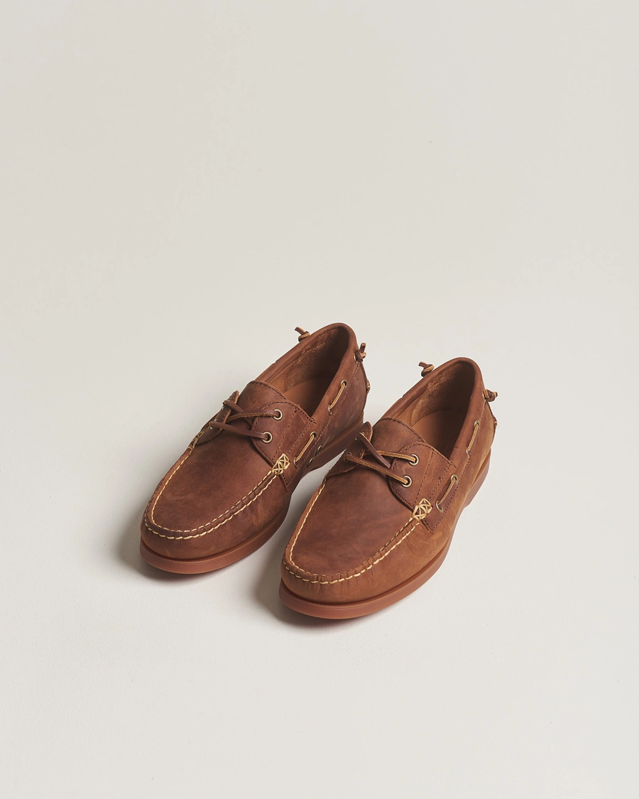 Men | Shoes | Polo Ralph Lauren | Merton Leather Boat Shoe Deep Saddle