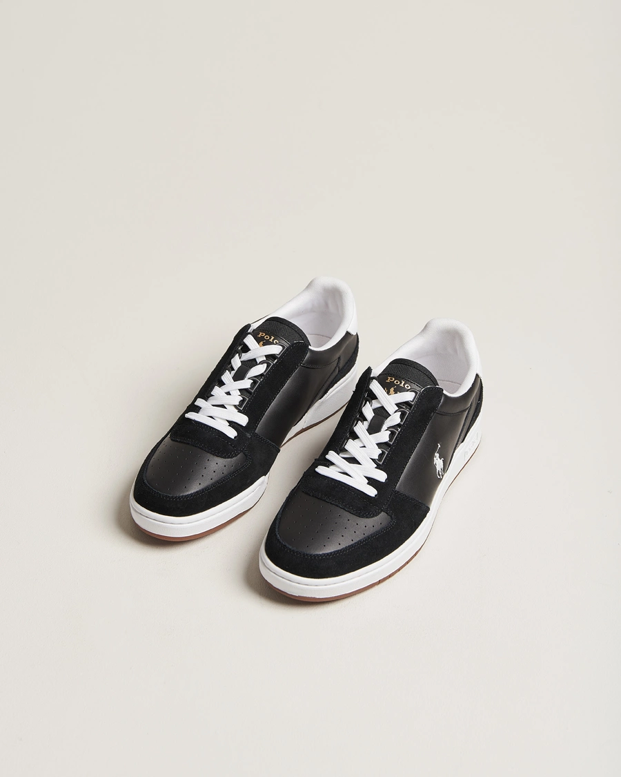 Herren |  | Polo Ralph Lauren | CRT Leather/Suede Sneaker Black/White
