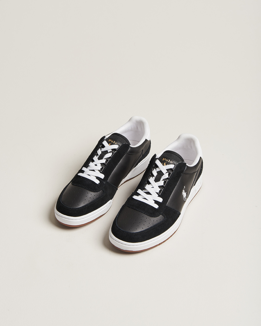 Herren | Sneaker mit niedrigem Schaft | Polo Ralph Lauren | CRT Leather/Suede Sneaker Black/White