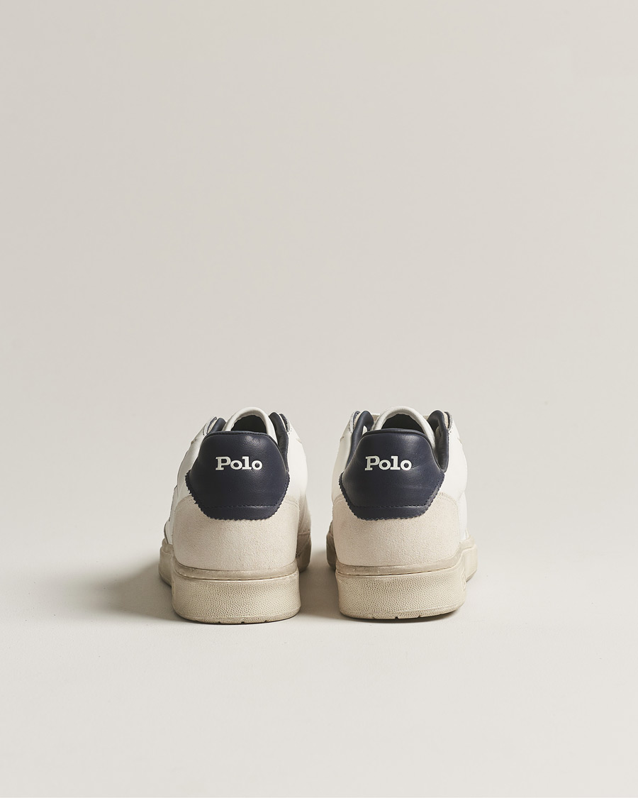 Herren | Polo Ralph Lauren Court Luxury Leather/Suede Sneaker White | Polo Ralph Lauren | Court Luxury Leather/Suede Sneaker White