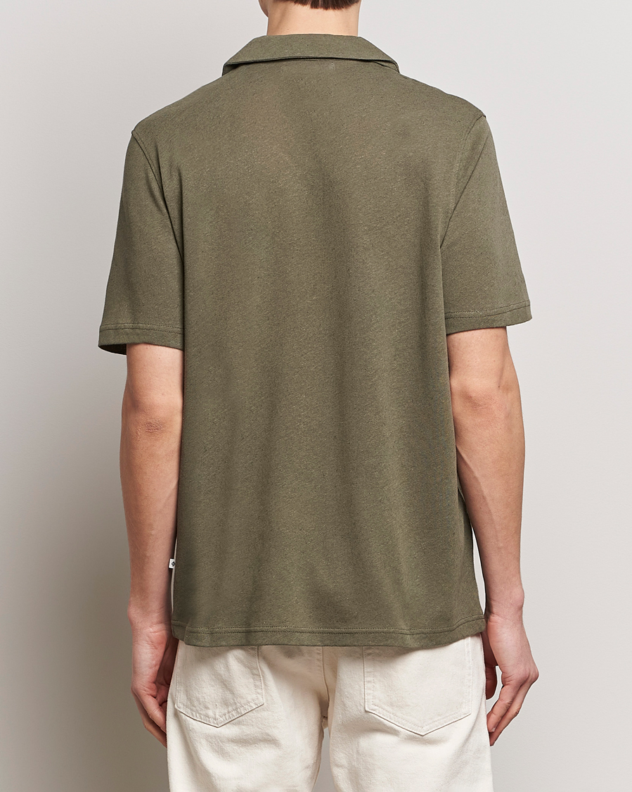 Herren | Hemden | Samsøe Samsøe | Samartin Cotton/Linen Short Sleeve Shirt Dusty Olive