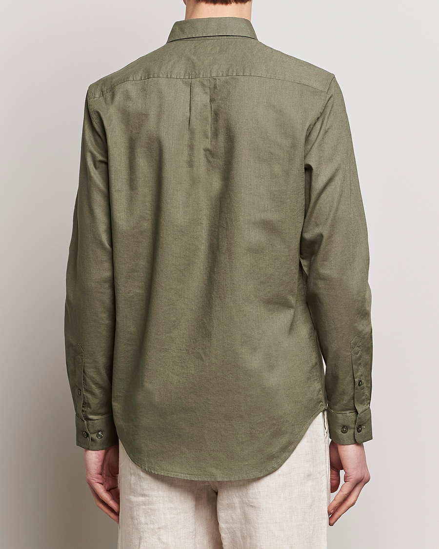Herren | Hemden | Samsøe Samsøe | Liam Linen/Cotton Shirt Dusty Olive