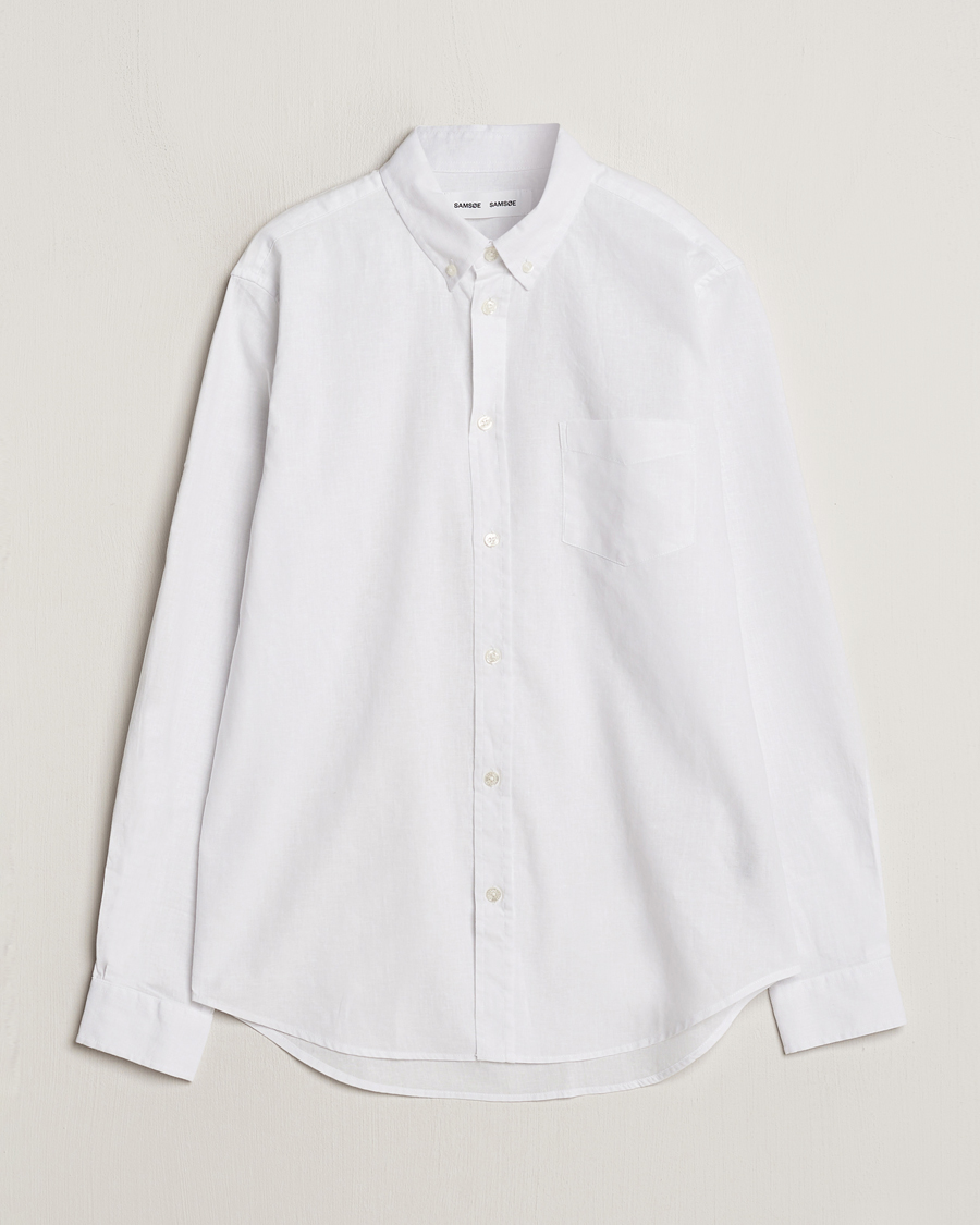 Herren | Hemden | Samsøe Samsøe | Liam Linen/Cotton Shirt White