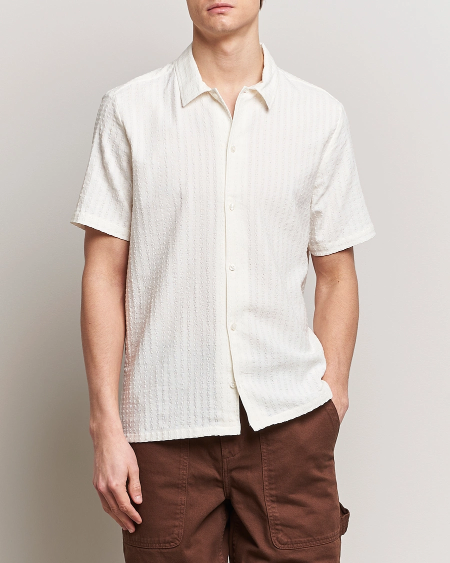 Herren |  | Samsøe Samsøe | Avan Structured Short Sleeve Shirt White