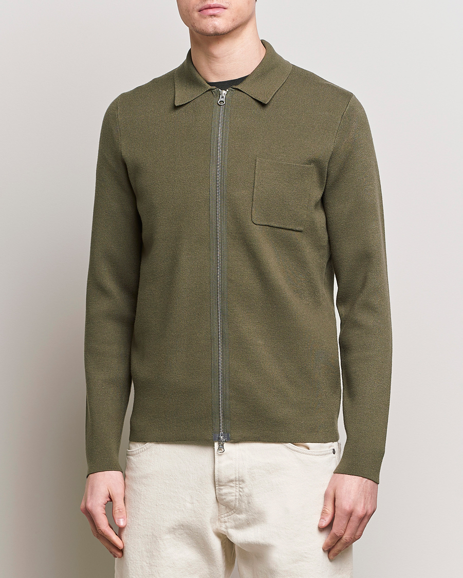 Herren | Samsøe Samsøe | Samsøe Samsøe | Guna Full Zip Dusty Olive