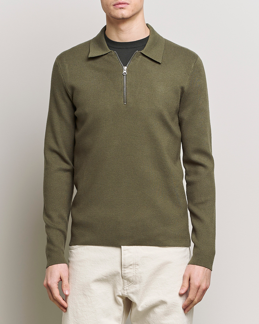 Herren | Pullover | Samsøe Samsøe | Guna Half Zip Dusty Olive