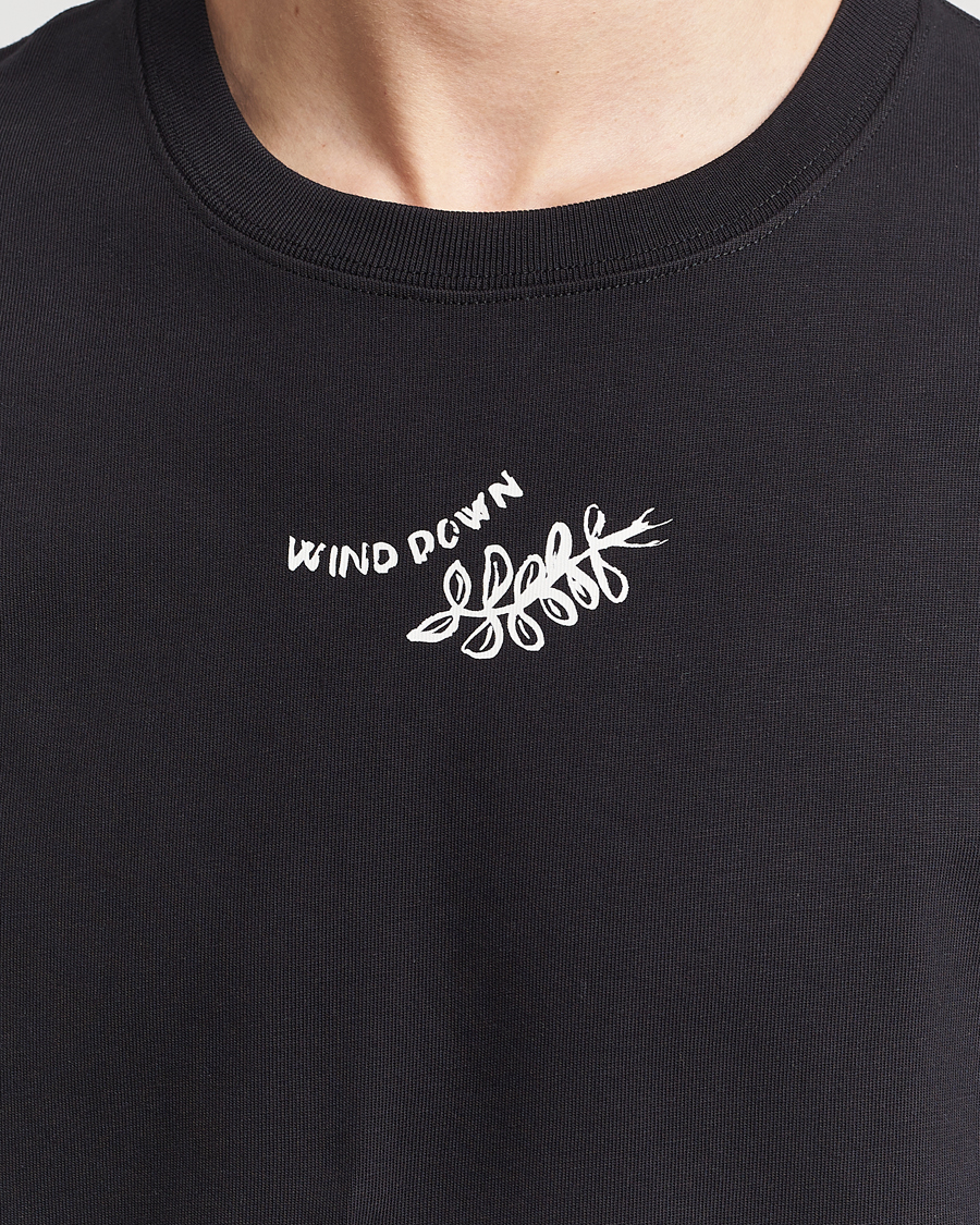 Herren | T-Shirts | Samsøe Samsøe | Sawind Printed Crew Neck T-Shirt Black