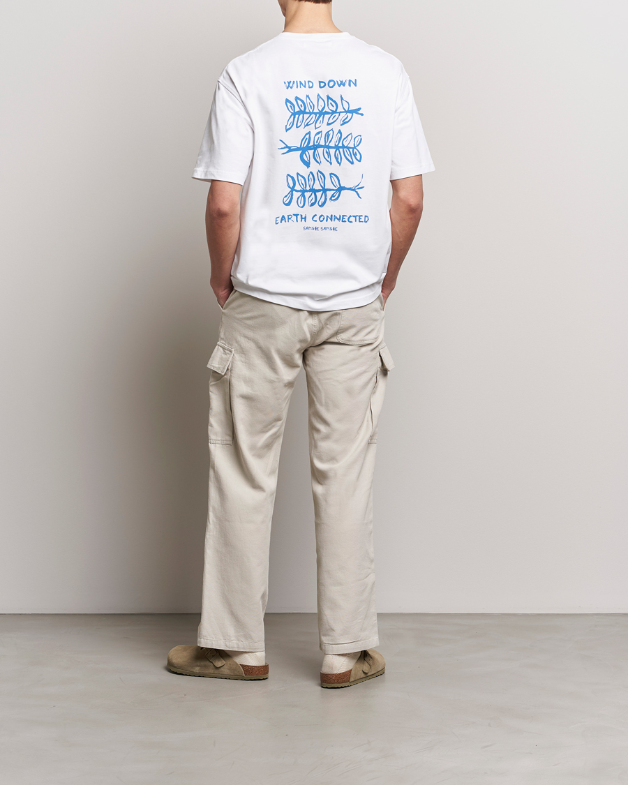 Herren | T-Shirts | Samsøe Samsøe | Sawind Printed Crew Neck T-Shirt White