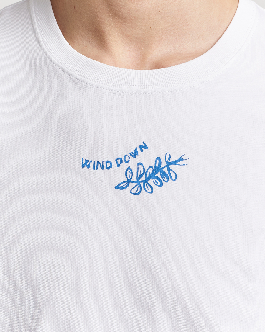 Herren | T-Shirts | Samsøe Samsøe | Sawind Printed Crew Neck T-Shirt White