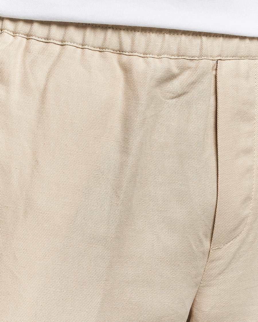 Herren | Hosen | Samsøe Samsøe | Smithy Linen/Cotton Drawstring Trousers Oatmeal