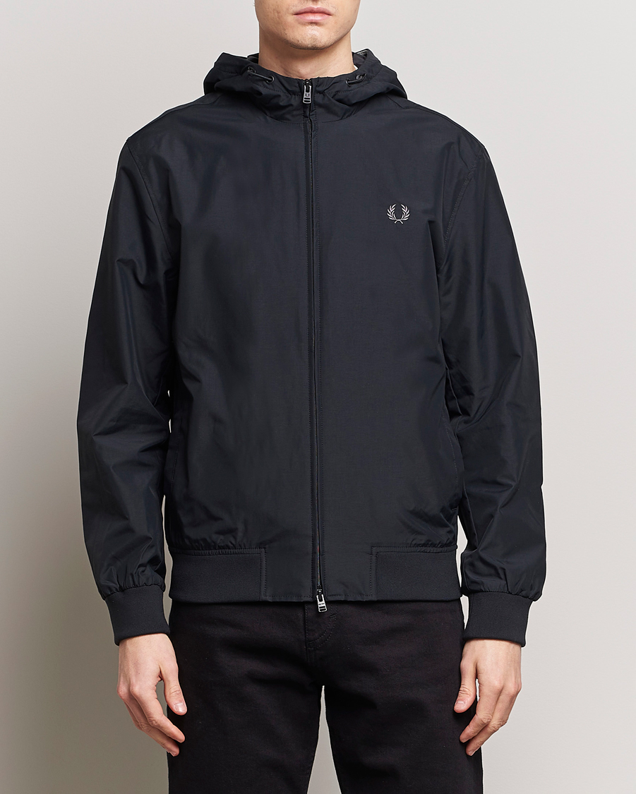 Men | Casual Jackets | Fred Perry | Brentham Hooded Jacket Black