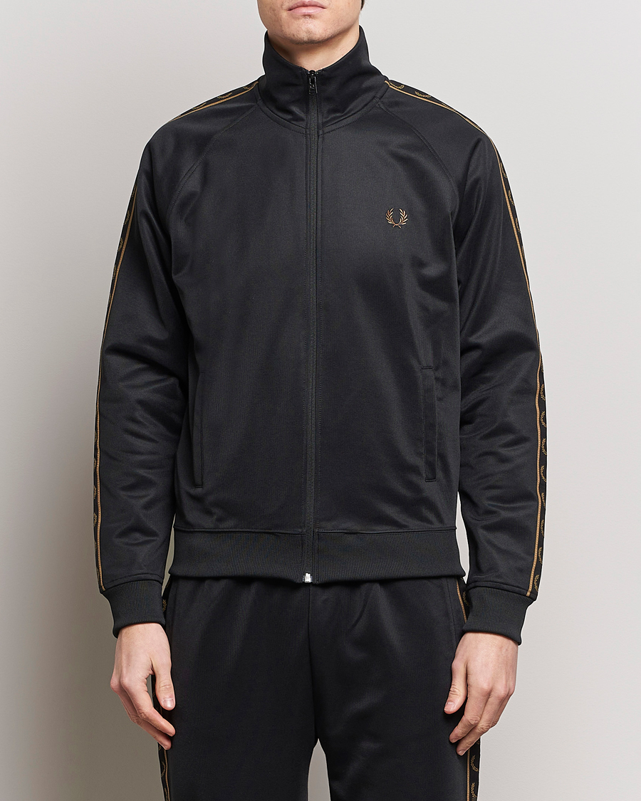 Herren | Best of British | Fred Perry | Taped Track Jacket Black