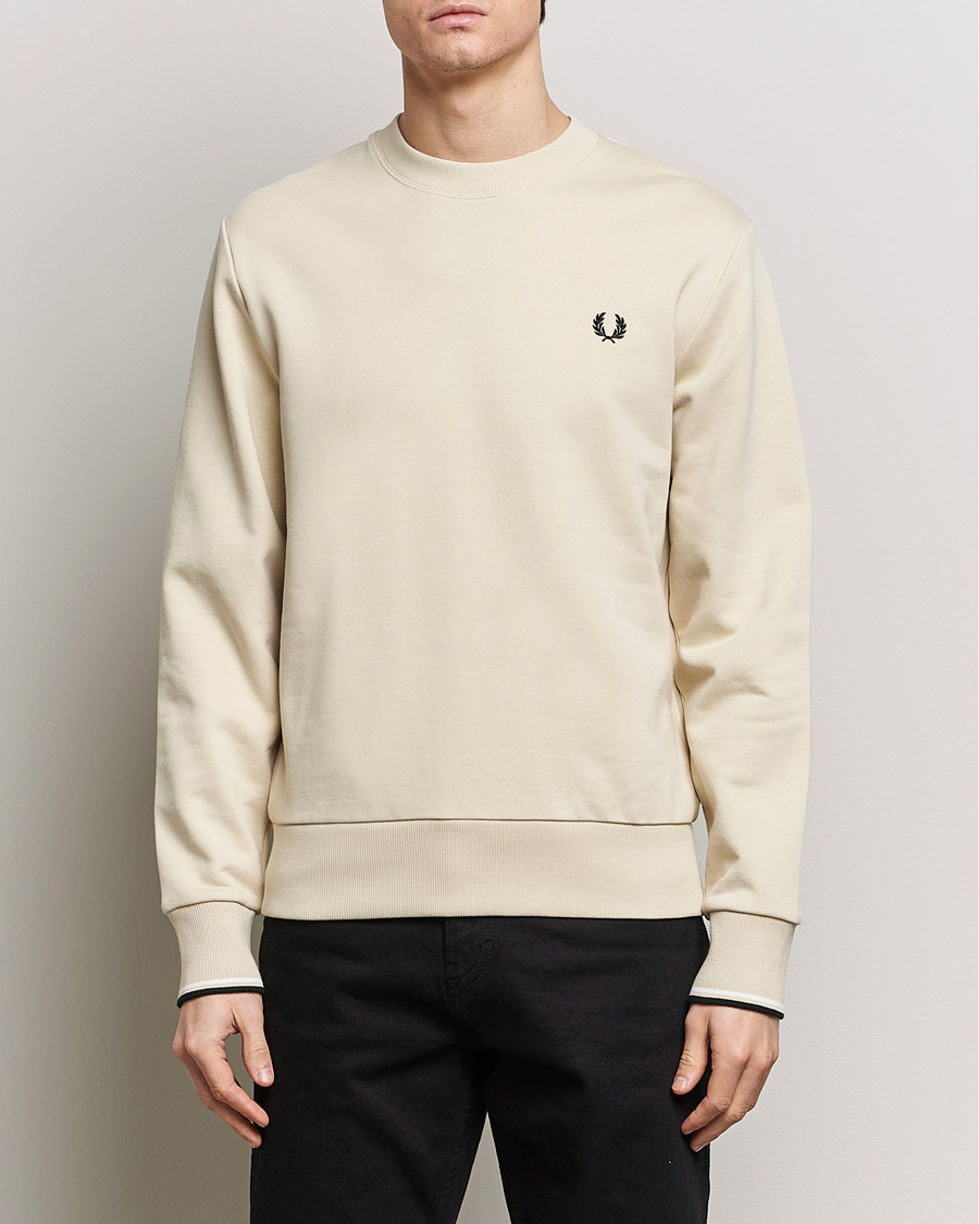 Herren | Pullover | Fred Perry | Crew Neck Sweatshirt Oatmeal