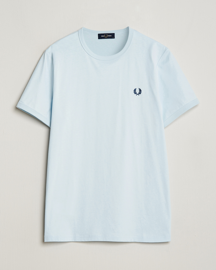 Herren | T-Shirts | Fred Perry | Ringer T-Shirt Light Ice