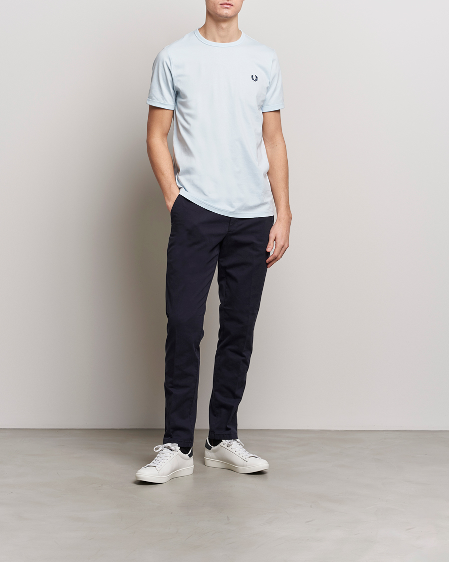 Herren | T-Shirts | Fred Perry | Ringer T-Shirt Light Ice
