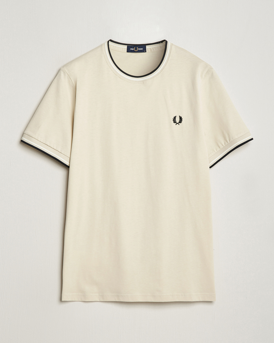 Herren | T-Shirts | Fred Perry | Twin Tipped T-Shirt Oatmeal