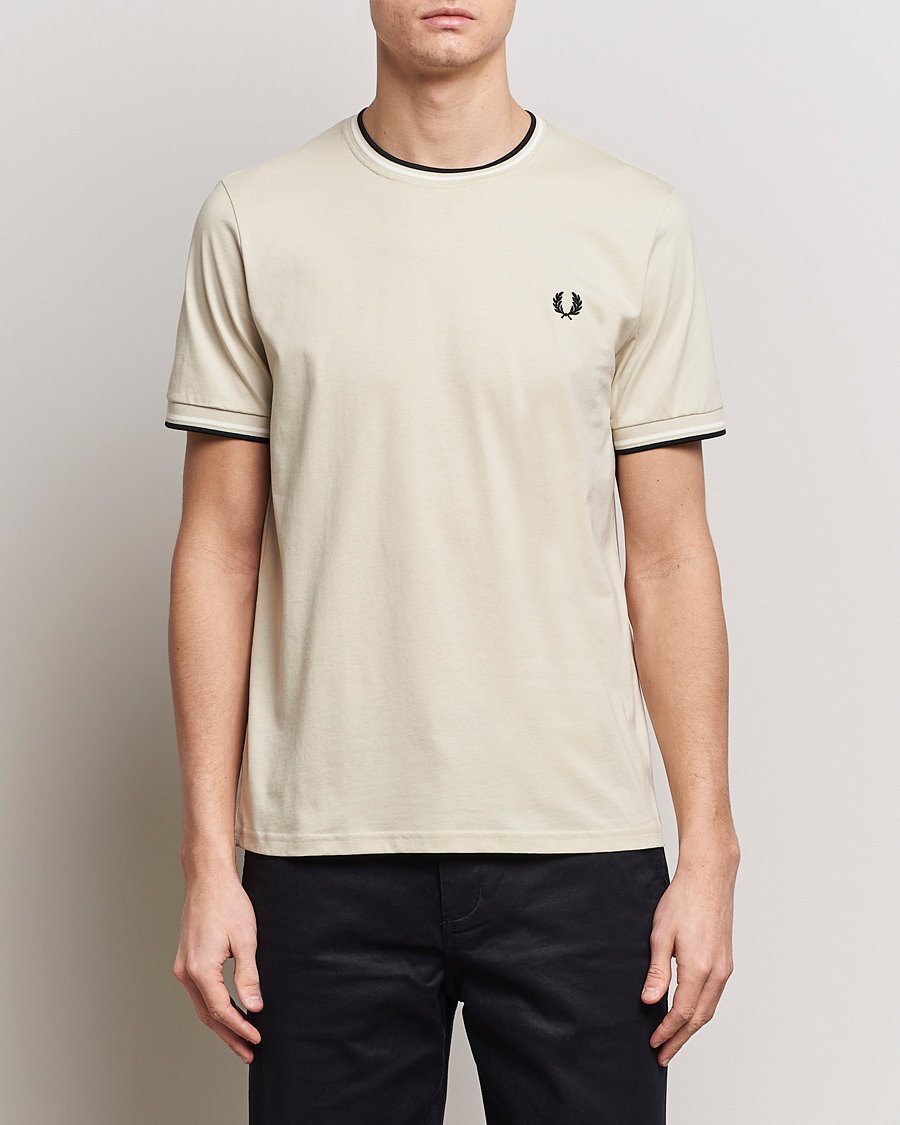 Men |  | Fred Perry | Twin Tipped T-Shirt Oatmeal