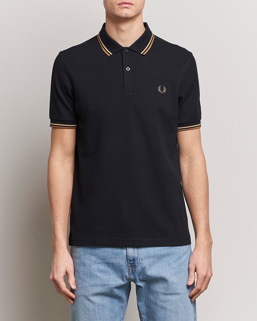 Herren | Fred Perry | Fred Perry | Twin Tipped Polo Shirt Black