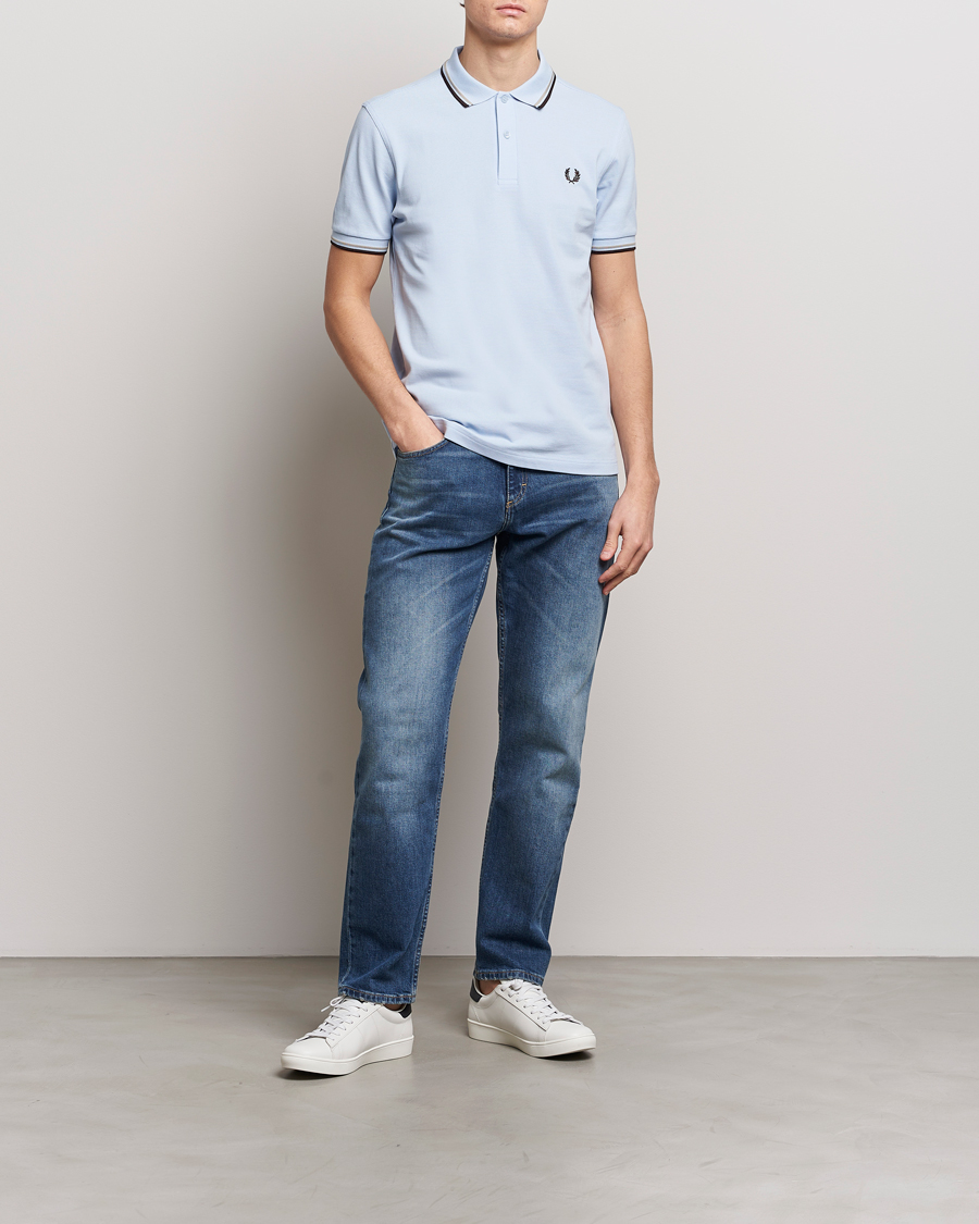 Herren | Poloshirts | Fred Perry | Twin Tipped Polo Shirt Light Smoke
