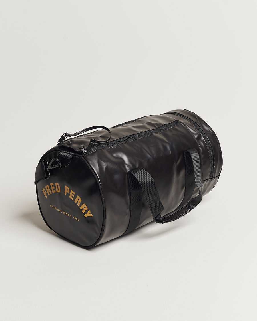 Herren | Taschen | Fred Perry | Tonal Classic Barrel Bag Black/Gold