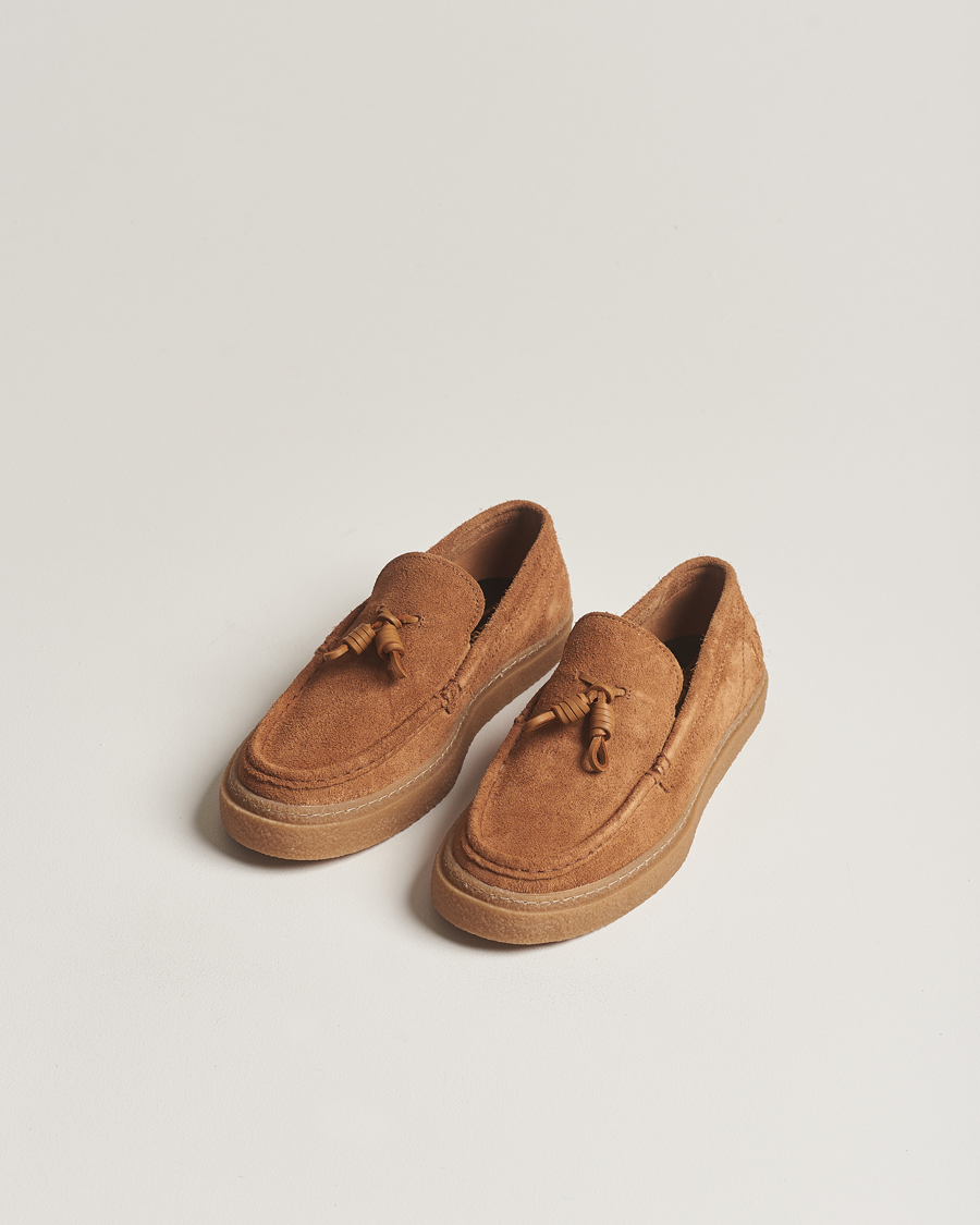 Herren | Schuhe | Fred Perry | Dawson Suede Tassel Loafer Dark Caramel