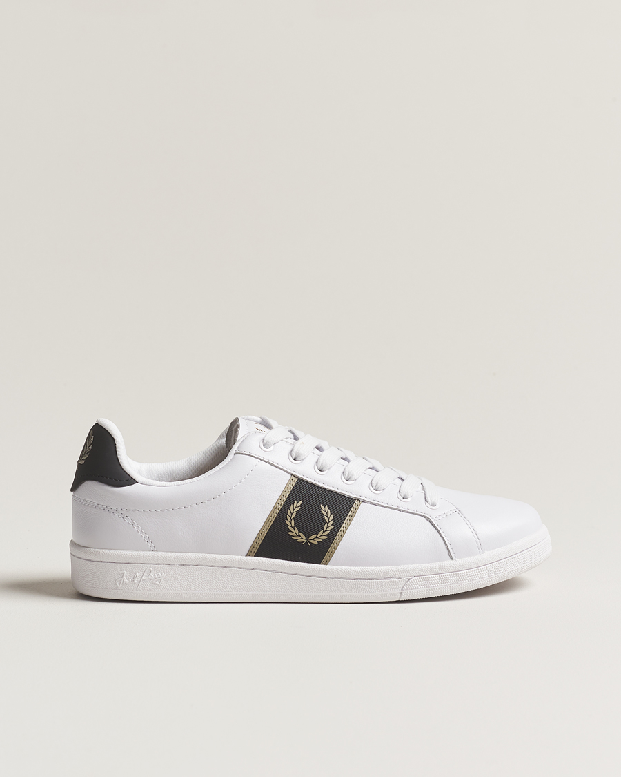 Herren | Fred Perry B721 Leather Sneaker White/Warm Grey | Fred Perry | B721 Leather Sneaker White/Warm Grey