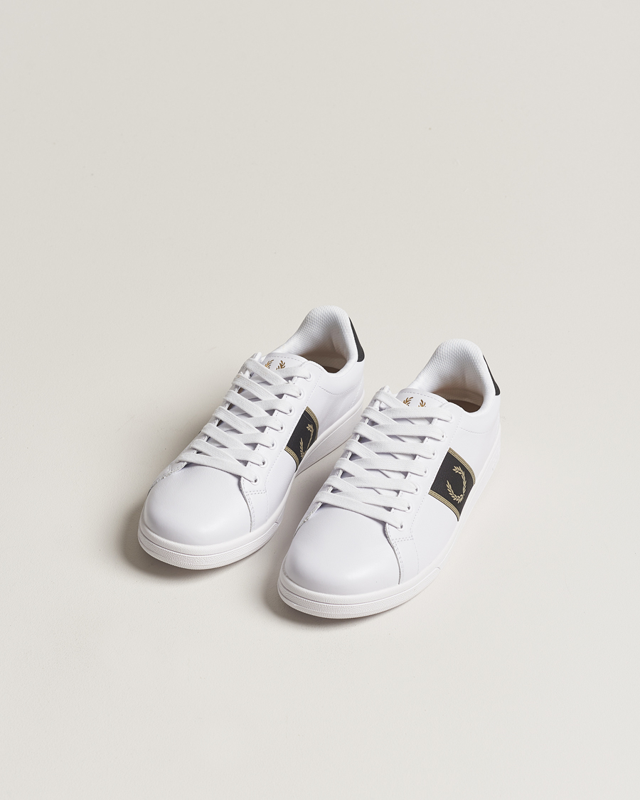 Herren | Fred Perry B721 Leather Sneaker White/Warm Grey | Fred Perry | B721 Leather Sneaker White/Warm Grey