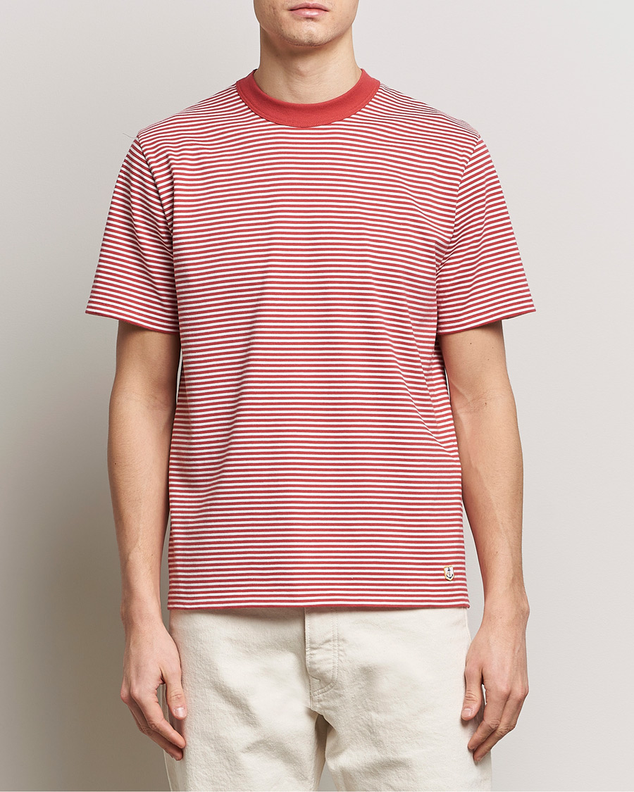 Herren | Kleidung | Armor-lux | Callac Héritage Stripe T-Shirt Cardinal/Milk