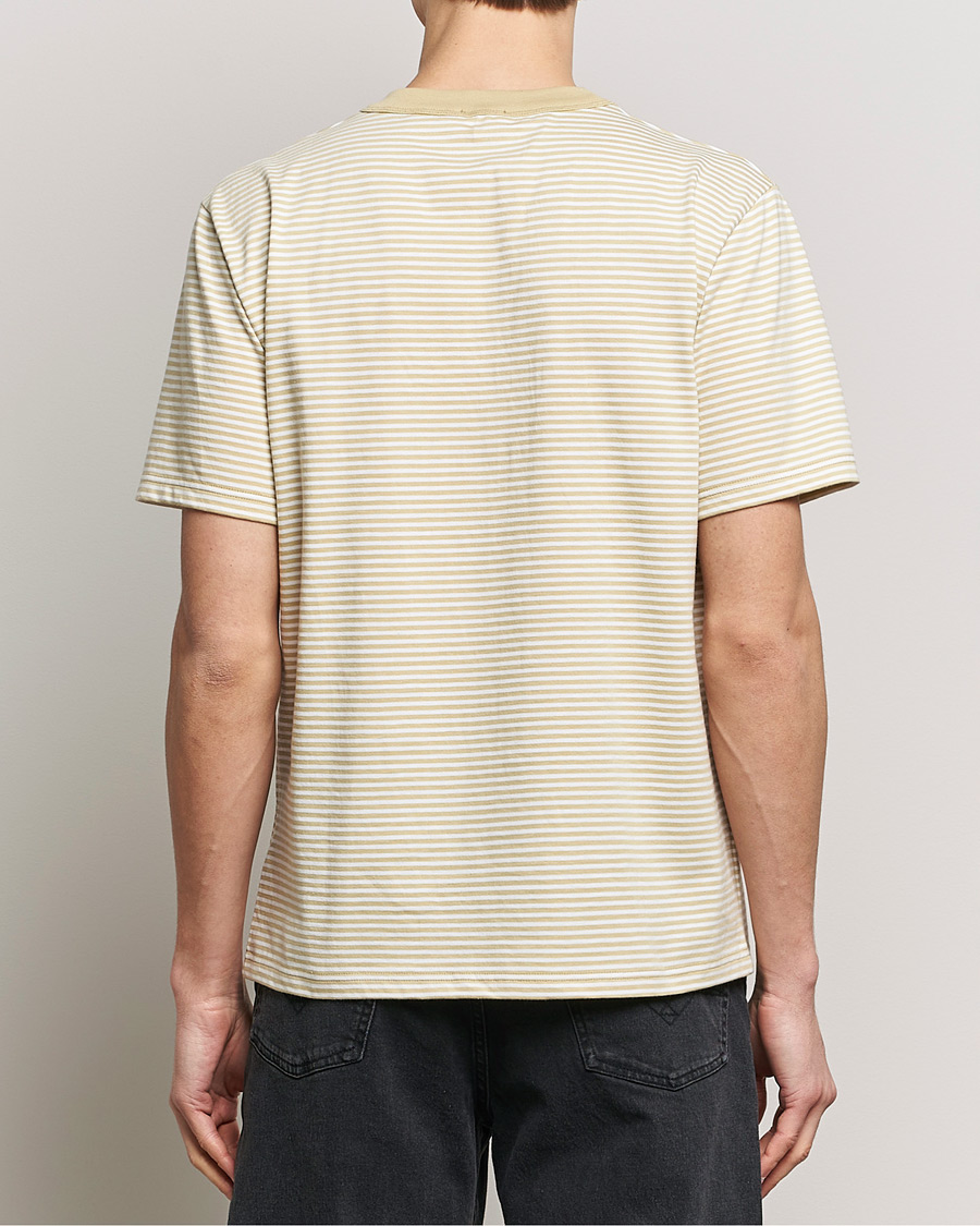 Herren | T-Shirts | Armor-lux | Callac Héritage Stripe T-Shirt Pale Olive/Milk