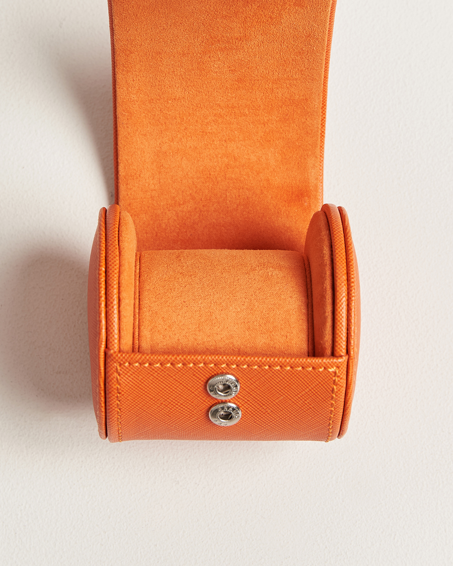 Herren | Uhren- und Schmuckkasten | WOLF | Single Watch Roll Orange