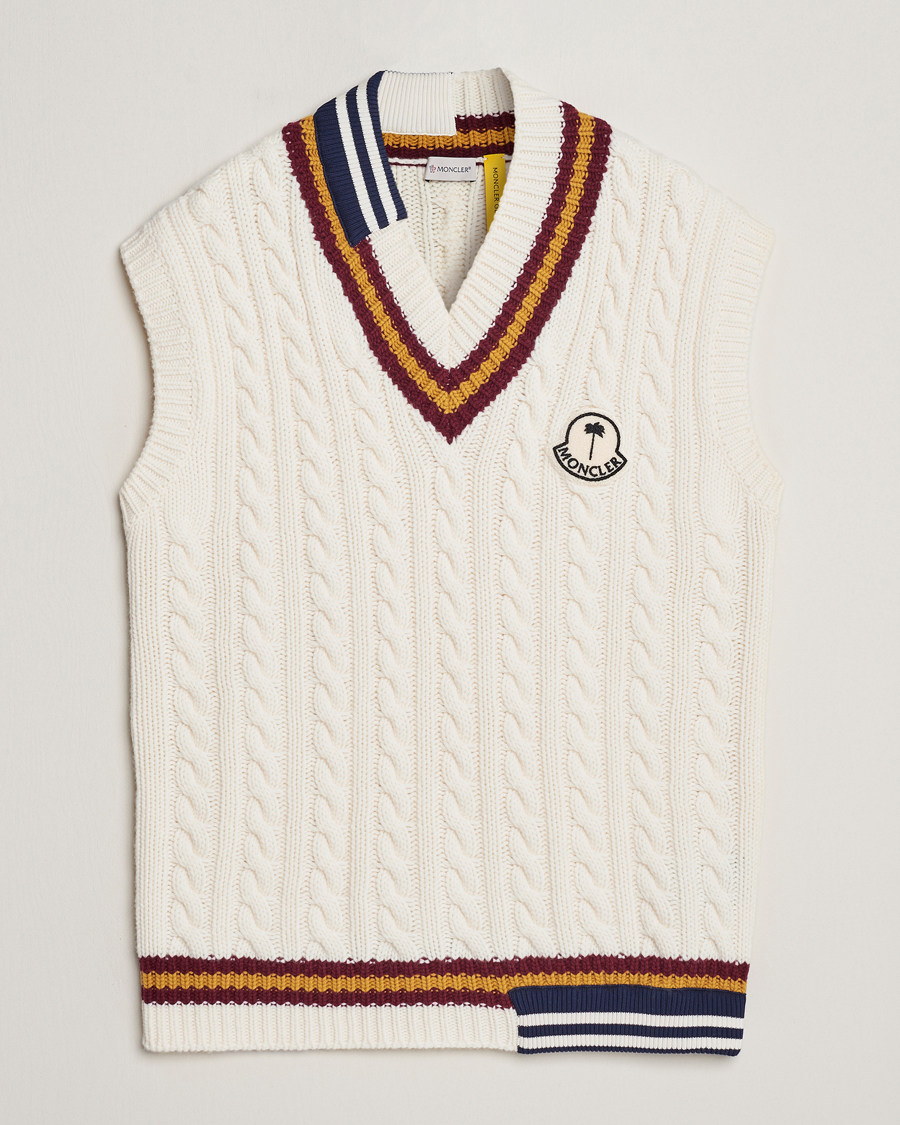 Herren | Pullover | Moncler Genius | Patchwork Crickett Vest Off White