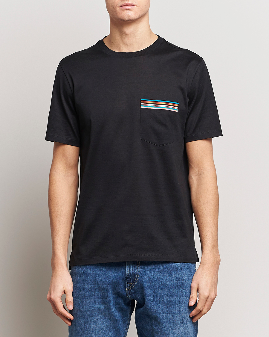 Herren | Treue-Rabatt für Stammkunden | Paul Smith | Striped Pocket Crew Neck T-Shirt Black